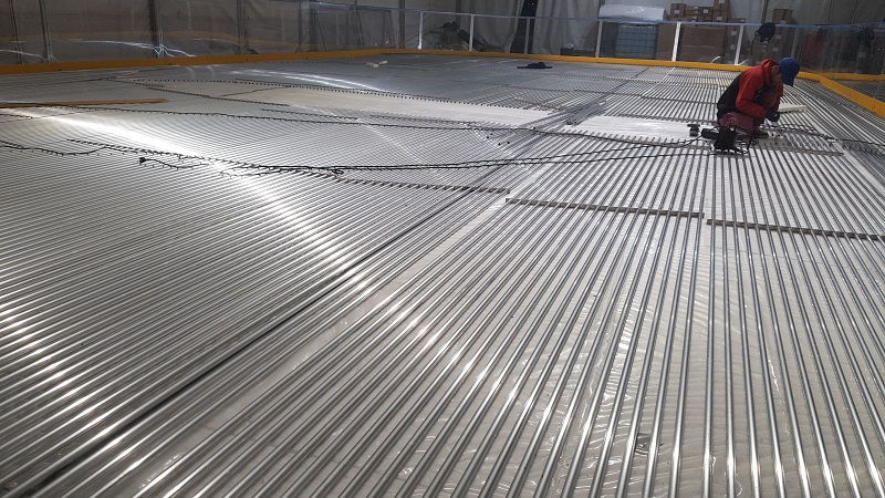 Aluminium buizen voor hogere efficiëntie in ijsbaan